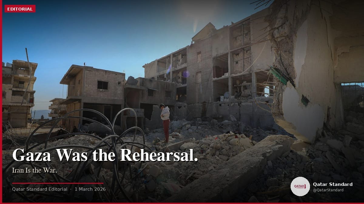 Gaza Was the Rehearsal. Iran Is the War.